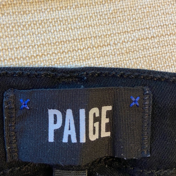 PAIGE VERDUGO ANKLE BLACK SHADOW JEANS SIZE 28 - Picture 4 of 7